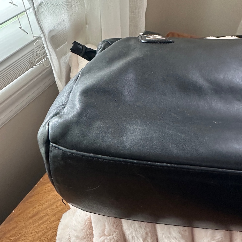 GIUDI Italy Black Leather Handbag/Tote - Picture 7 of 12